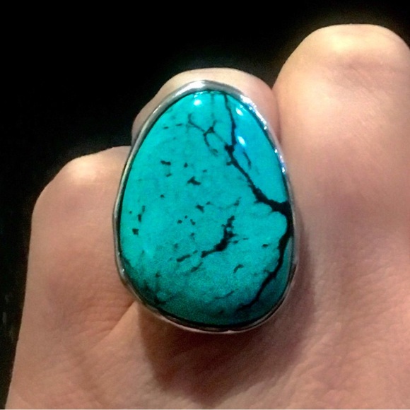SILPADA Tumbled Turquoise Sterling Silver 925 Ring Sz 7 - Picture 2 of 8